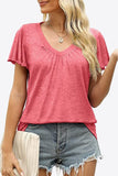 V-Neck Flutter Sleeve Tee Shirt • More Colors