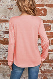 Ruched Square Neck Long Sleeve T-Shirt • More Colors