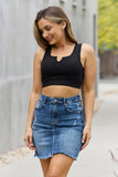 Sleeveless Ribbed V-Neck Bralette