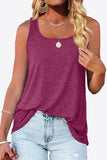 Curved Hem Square Neck Tank • More Colors