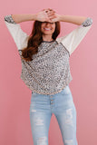 Bestie Leopard Baseball Tee
