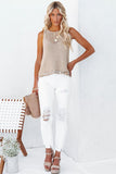 Openwork Tassel Hem Knit Tank • More Colors