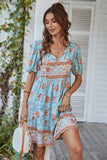 Tie Neck Short Sleeve Dress • More Colors