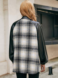 Plaid Button Down Raglan Sleeve Jacket • More Colors