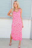 Leopard Sleeveless Slit Midi Dress • More Colors