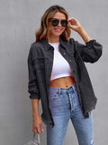 Relaxed Fit Distressed Denim Jacket • More Colors