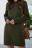 Round Neck Long Sleeve Tunic/Dress with Pockets • More Colors
