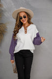 Round Neck Buttoned Knit Top • More Colors