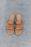 Summertime Fine Double Strap Twist Sandals