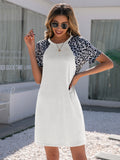 Leopard Print Round Neck Dress • More Colors