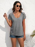 Spliced Lace Cold-Shoulder Top • More Colors