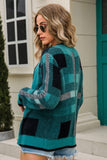 Striped Button-Front Fuzzy Cardigan • More Colors