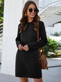 Round Neck Long Sleeve Tunic/Dress with Pockets • More Colors