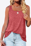 Curved Hem Square Neck Tank • More Colors