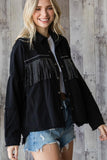 Stud/Fringe Denim Jacket