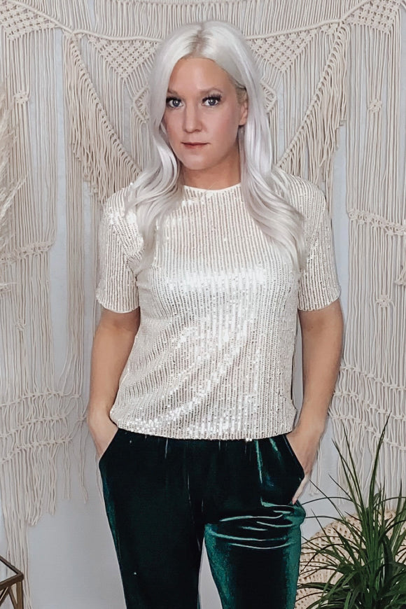 Lana Sequin Top