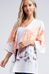 Karma Knit Kimono - White