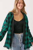Devyn Zip Up Hooded Flannel • More Colors