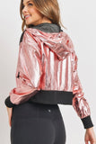 Metallic Jacket/Biker Shorts Set