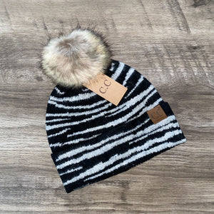 C.C Zebra Pom Hat