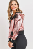 Metallic Jacket/Biker Shorts Set