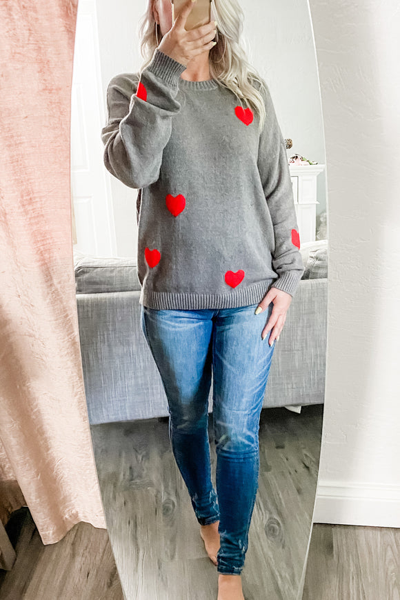 Scattered Hearts Sweater